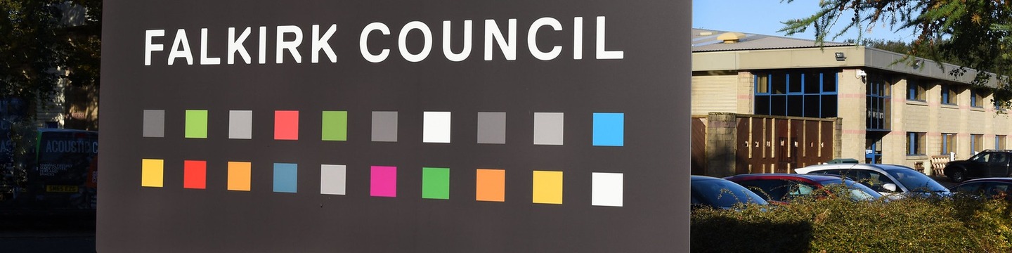 Falkirk Council sign outside office