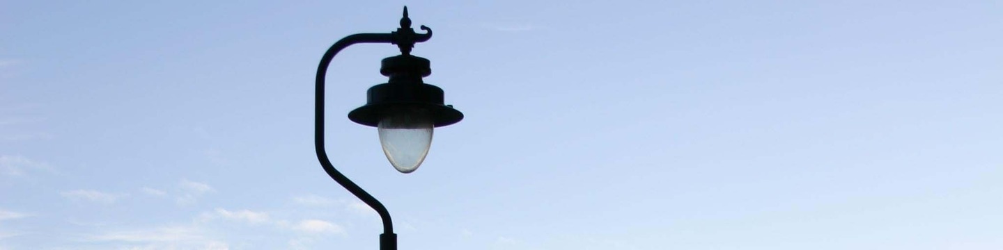 Heritage style street light against clear sky