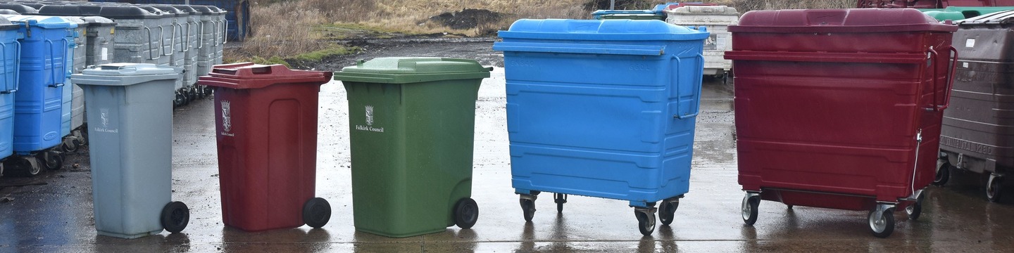 Image of a selection of commercial waste bins.